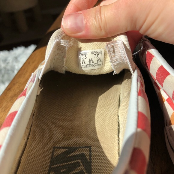 Vans Classic Rainbow Checkered Shoes - Picture 9 of 10